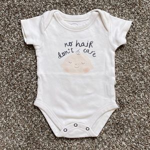 Finn and Emma "No Hair Don't Care" Onesie 0-3M